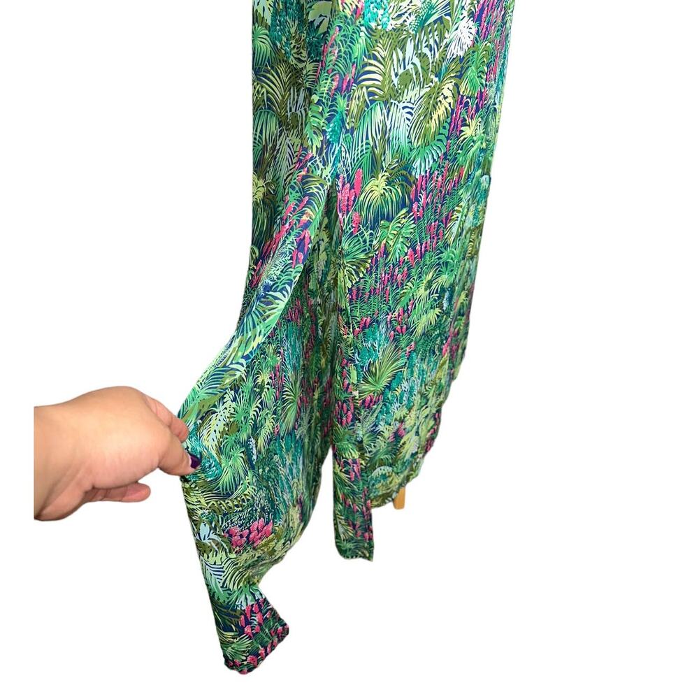 Show Me Your Mumu Hacienda Green Leaf Maxi Dress Rainforest Cafe Size Small - Picture 5 of 10